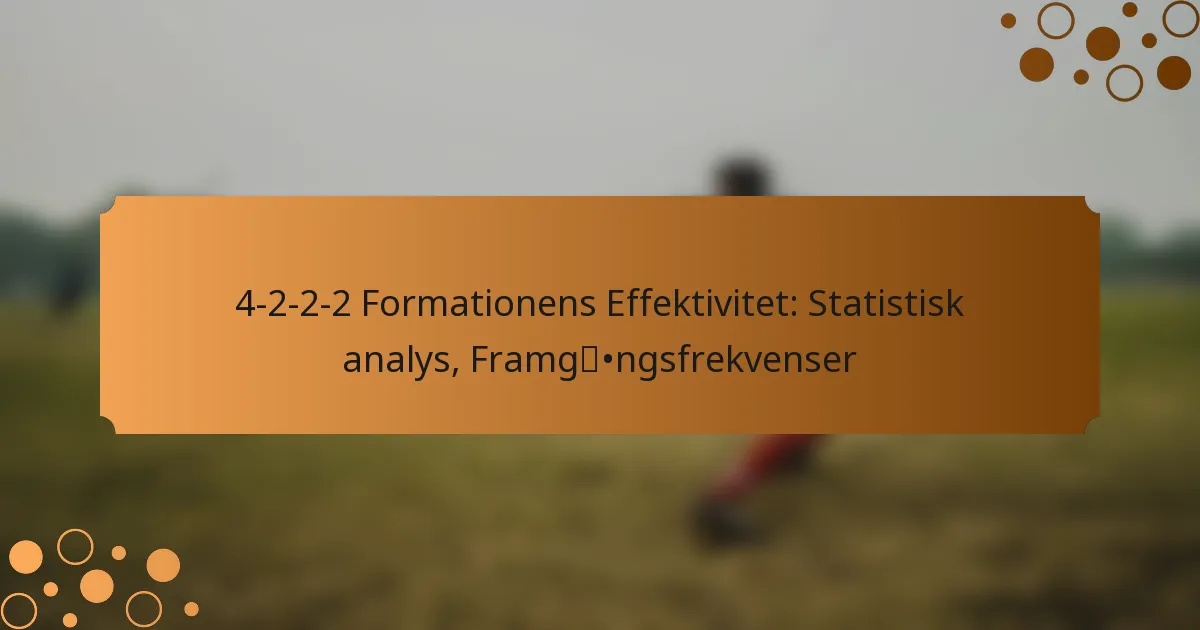 4-2-2-2 Formationens Effektivitet: Statistisk analys, Framgångsfrekvenser