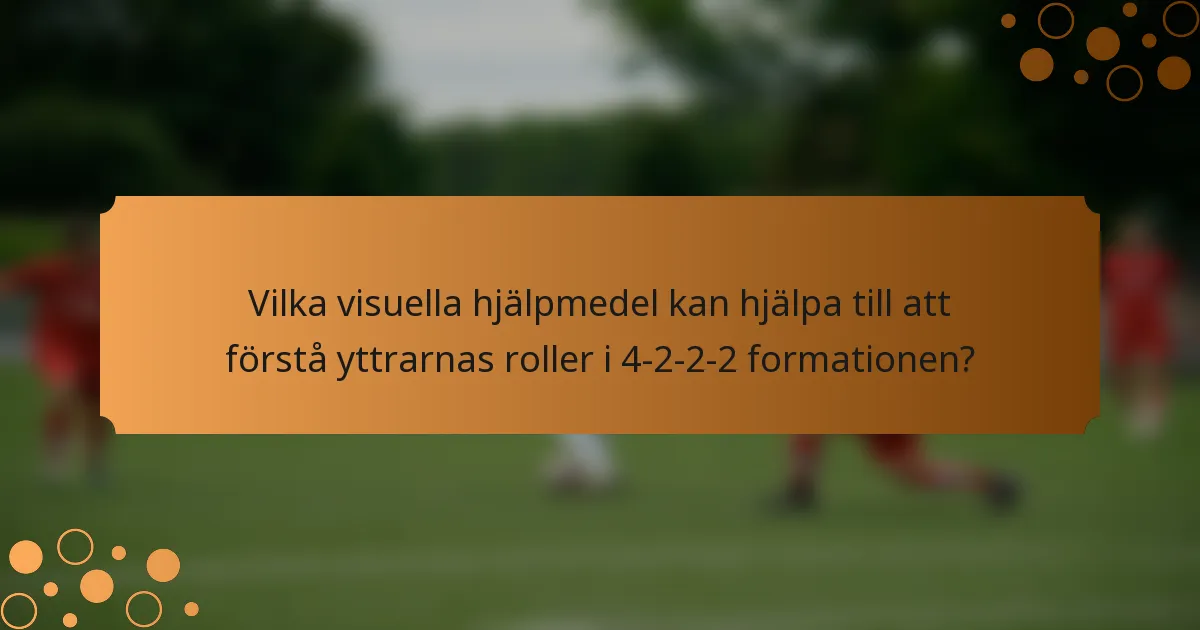 Vilka visuella hjälpmedel kan hjälpa till att förstå yttrarnas roller i 4-2-2-2 formationen?